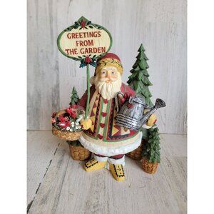 Demdaco Kathy killip vintage greetings from the garden Santa Claus Xmas figure